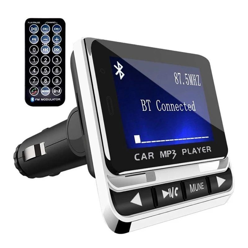 Fm12B Bluetooth Car Mp3 Player Wireless Fm Transmitter Lcd Screen Car Kit Support Tf Card