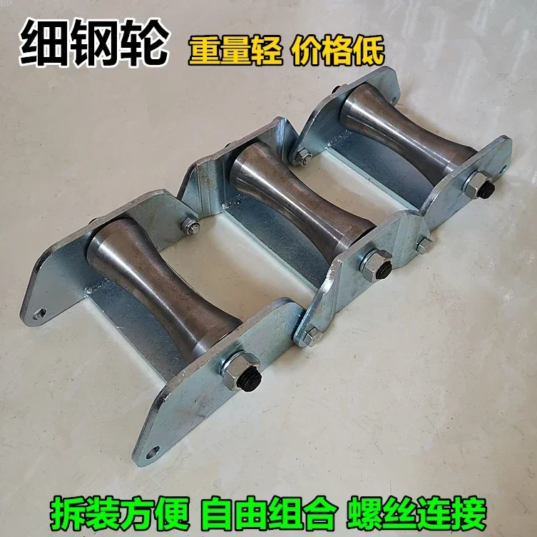 New cable pay-off pulley heavy-duty alloy steel wheel nozzle, nylon wheel straight-running triple pulley iron wheel wellhead