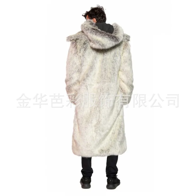 Men's Autumn/Winter Top Coat Faux Fur Thick Warm Retro Simple Comfortable Loose Casual Design Fashion Advanced Soft Niche Skinny