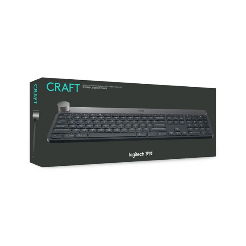 Original Logitech Craft Wireless Keyboard 108 keys Smart Control Knob Connection Multi-Device Connection Switch Dark Gray