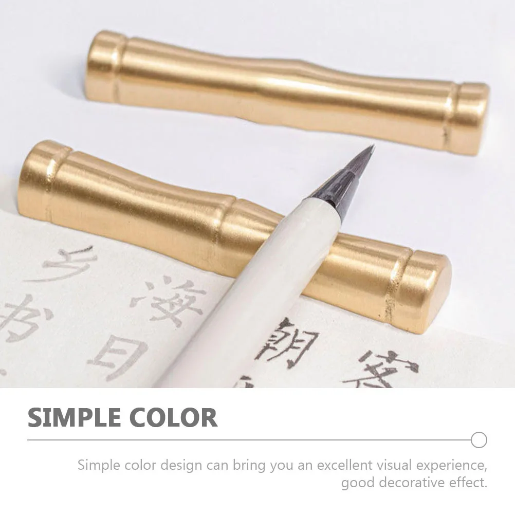 النحاس الصينية الخط حامل الرجعية فرشاة الراحة منظم مكتب قلم حبر حامل وسادة القلم الصغيرة للمنزل مكتب المدرسة #1