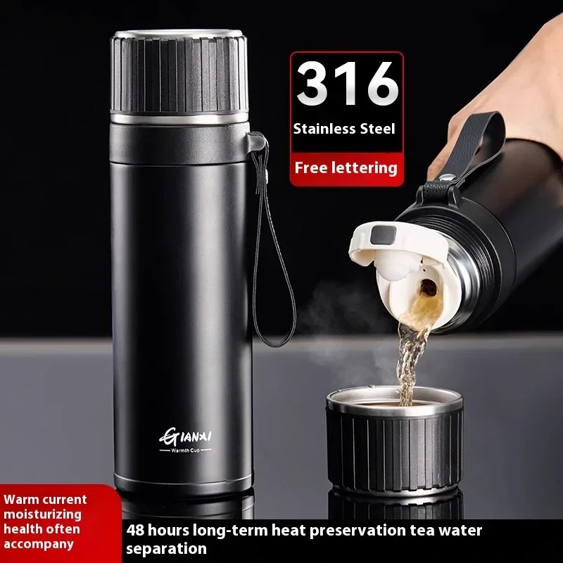 GIANXI ترمس من الفولاذ المقاوم للصدأ زجاجة الحد الأدنى نمط المحمولة الحرارية الباردة العزل زجاجة ماء قوارير فراغ عالية السعة