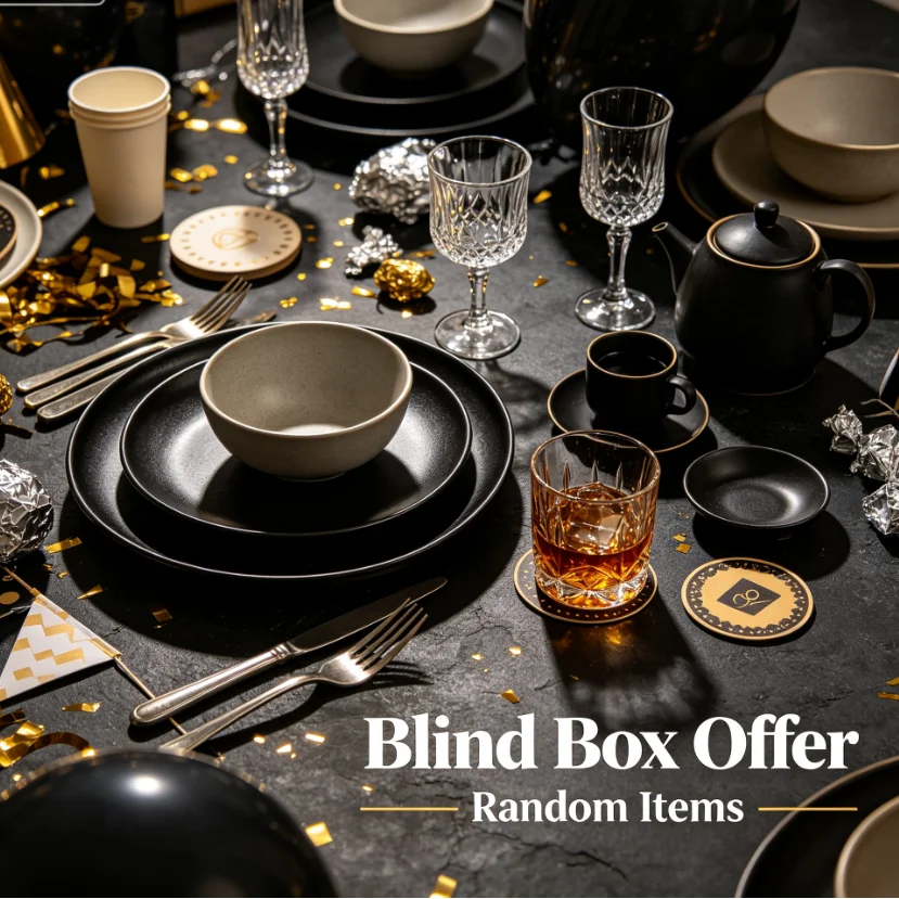 Mystery Dining Set Blind Box, Assorted Elegant Household Table Decor Pieces, Ideal for Daily Meals, Gathering Table Layout and Home Kitchen Styling