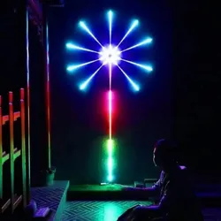 Tira de luces Led de fuegos artificiales Rgbic, tira de luces de neón inteligente con Bluetooth, aplicación, Usb, 5V, decoración de fiesta de navidad