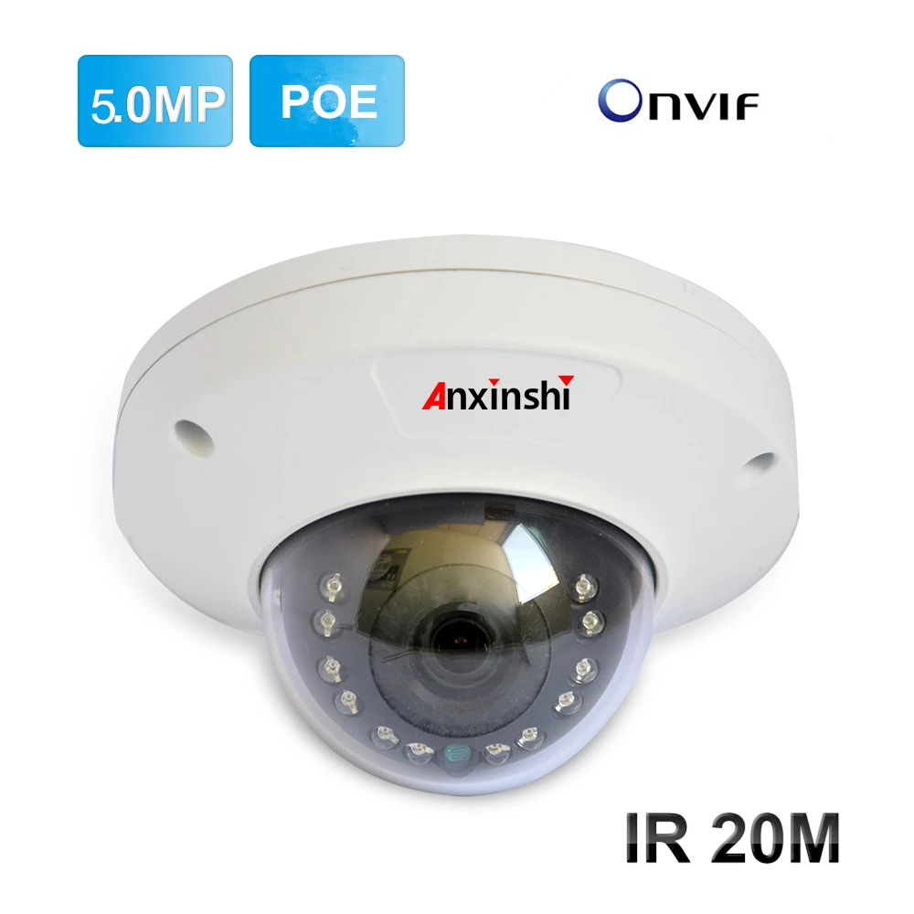 

POE IP Dome Camera 4MP/5MP Outdoor Waterproof Video Surveillance Security Mini Webcam with Ceiling Bracket 2.1mm Fisheye Lens