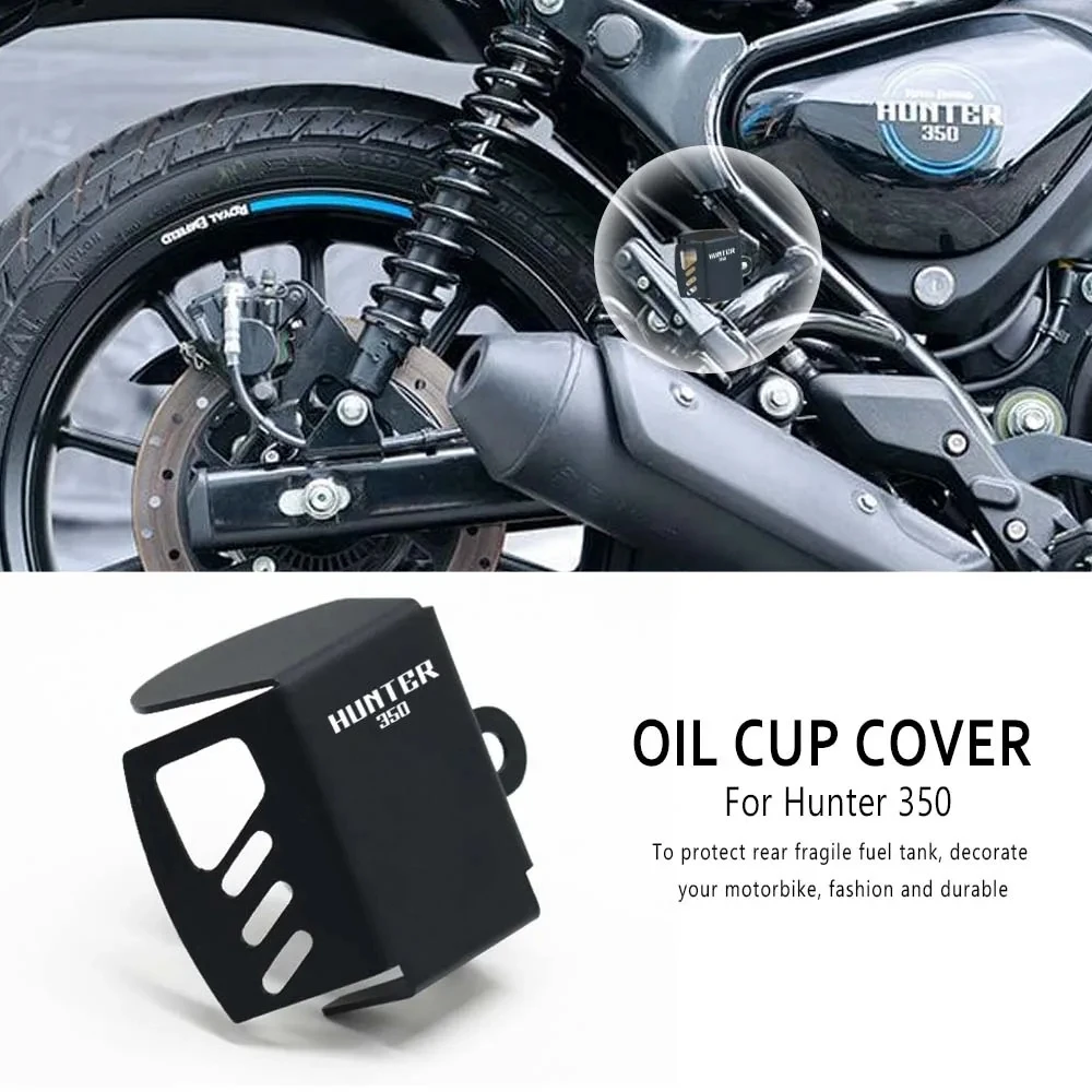 

CNC aluminum Motorcycle Accessories Rear Brake Fluid Reservoir Oil Cup Cover Protective Cover For Hunter 350