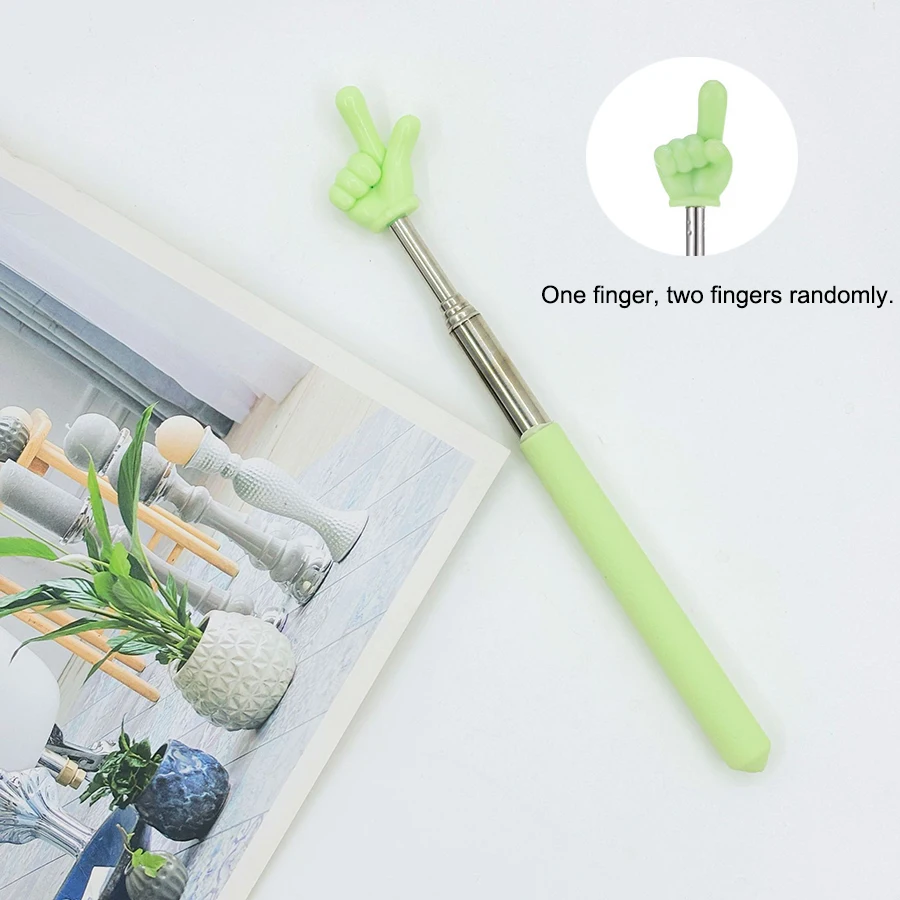 1Pc Intrekbare Leraar Pointer Vinger Ontwerp Roestvrij Staal Telescopische School Onderwijs Pointer Stick Leraar Levert Klasse