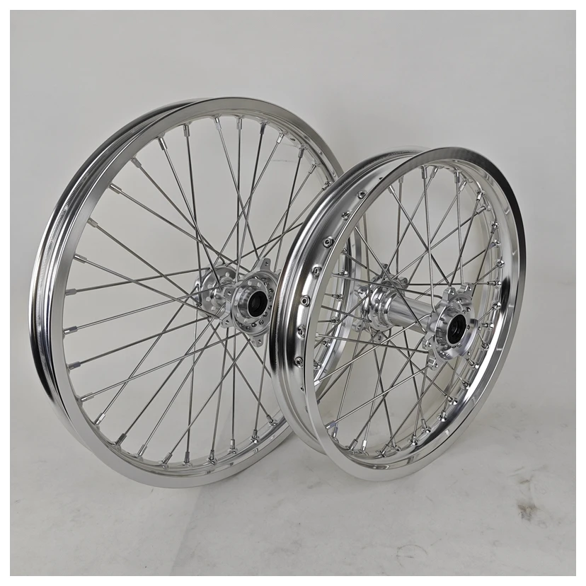 21*1.6 18*2.15 Chrome Silver Ultra Bee Wheel Set Electric Off Road Bike Dirtbike Wheels
