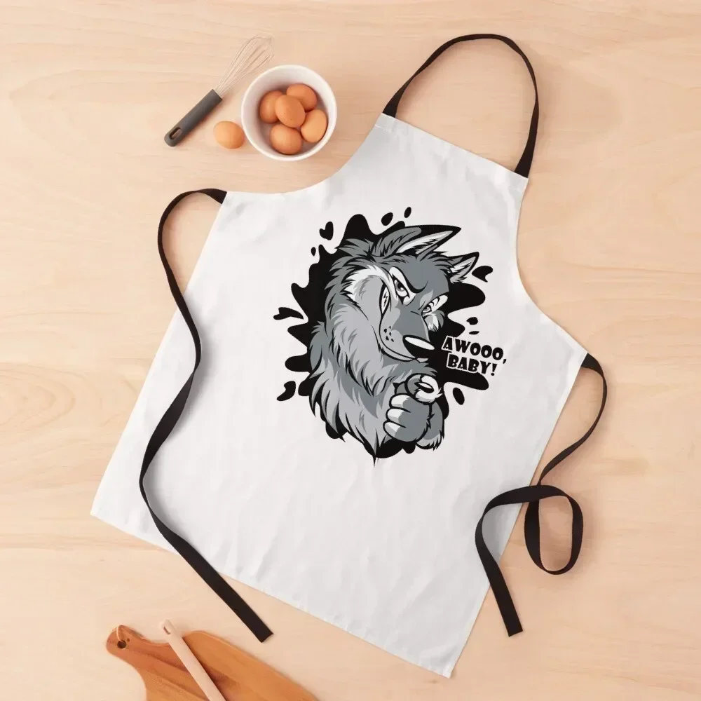 

Wolf AWOO Baby Apron kitchen jacket woman Korean chef for man Home and kitchen products Apron