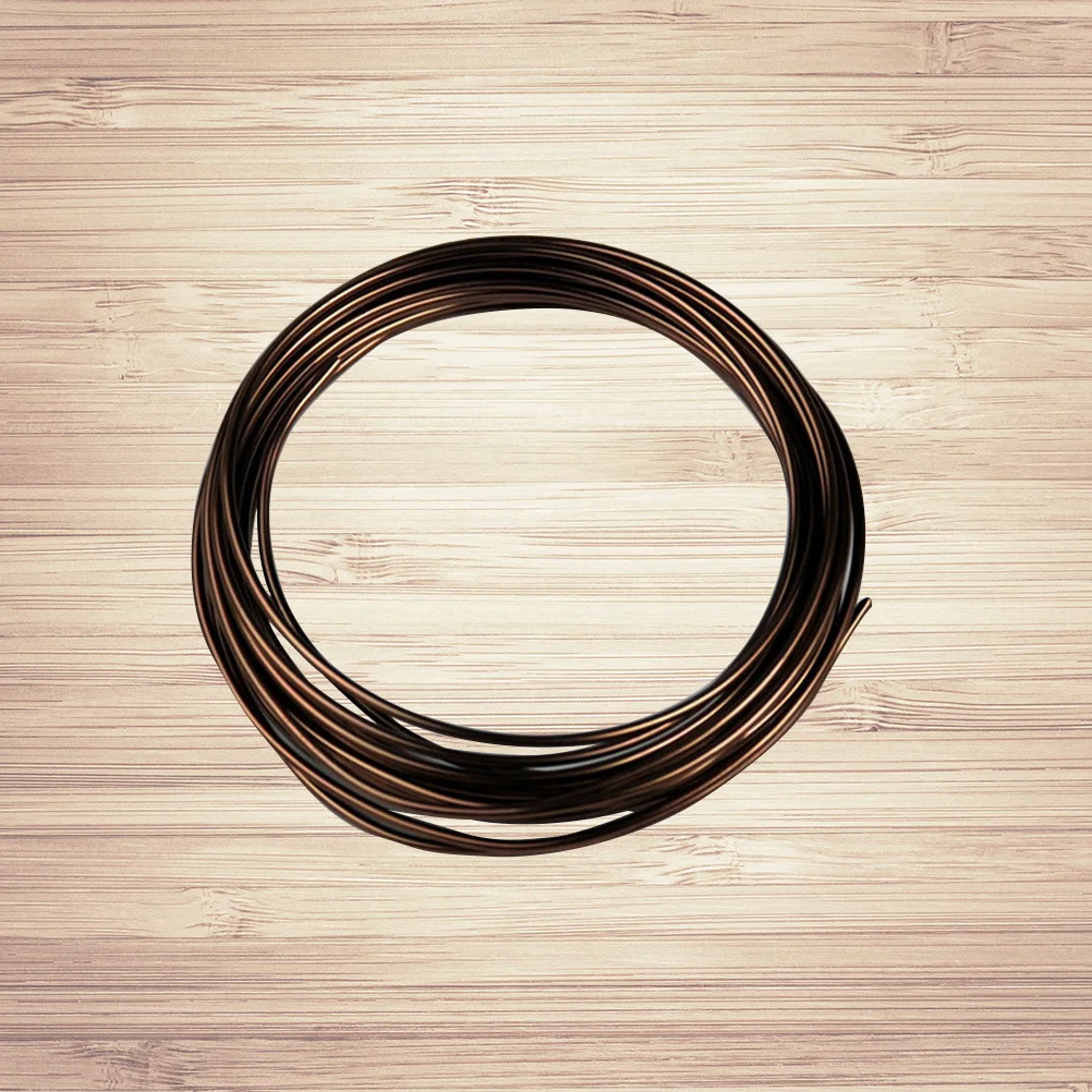 

5pcs 5 Rolls 1.5Mm 2Mm 2.5Mm 3Mm 5Mm Brown Aluminum Soft Flexible Craft Diy Metal Wire For Bonsai Plant Support Gardening Frame