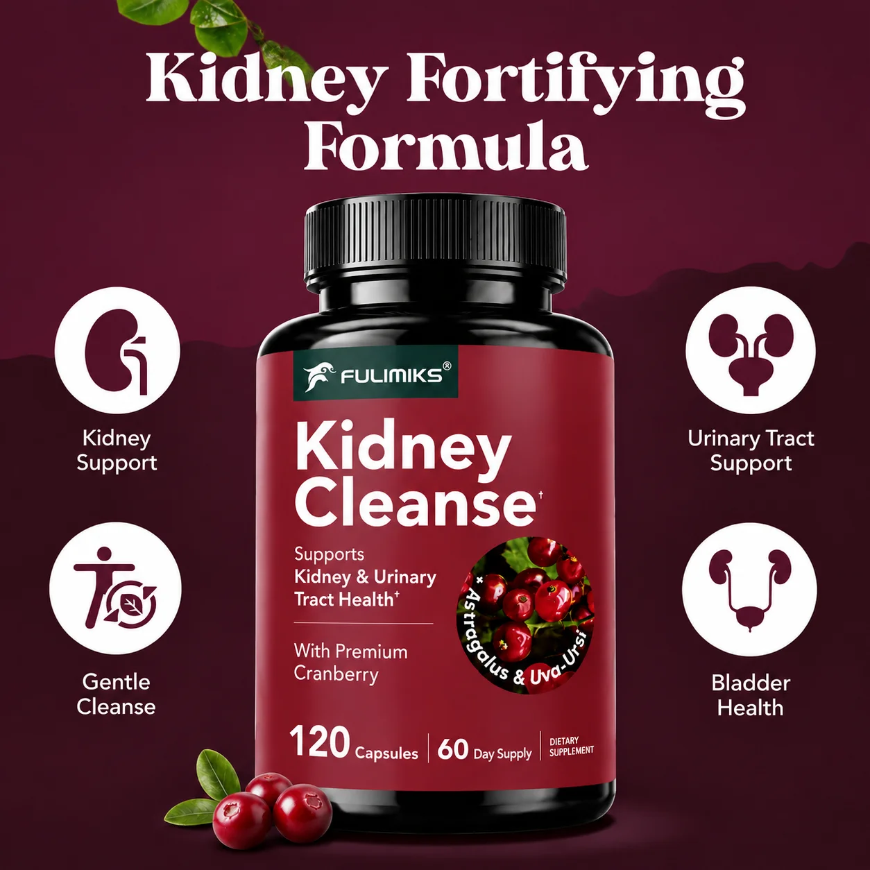 Kidney Cleanse Capsules Cranbe - đánh giá và giá Turmeric