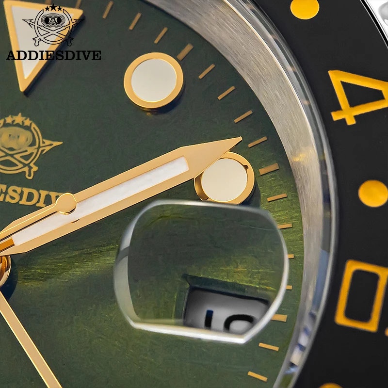 

ADDIESDIVE GMT 515-24H Quartz Watch For Men Ceramic Bezel Stainless Super Luminous Waterproof 20Bar Diver Watch Reloj Hombre