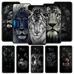 Animal Lion Wolf Tiger Cute Phone Case For For Xiaomi Poco X6 X5 Pro X4 X3 NFC F5 Pro F4 F3 GT M5 M4 Pro 5G M3 C51 C50 C55 Cover