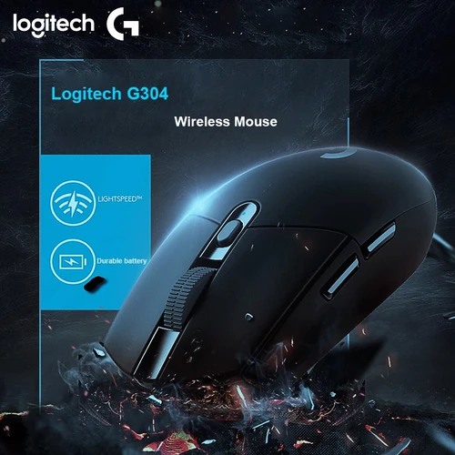 Ratón inalámbrico para juegos Logitech G304 G305 LIGHTSPEED, Sensor Hero, 12K DPI, para juegos de ordenador PC Mac, juegos Minecraft FPS