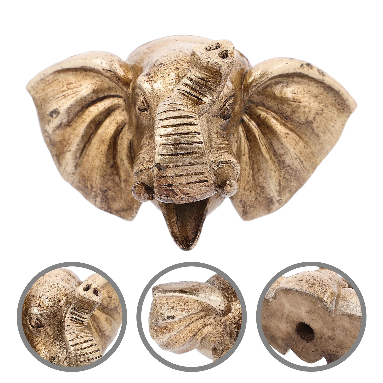 

Elephant Head Water Flow Device Shower Curtains for Bathroom Sprayer Dispenser Pad above Ground Pool Resin Decor