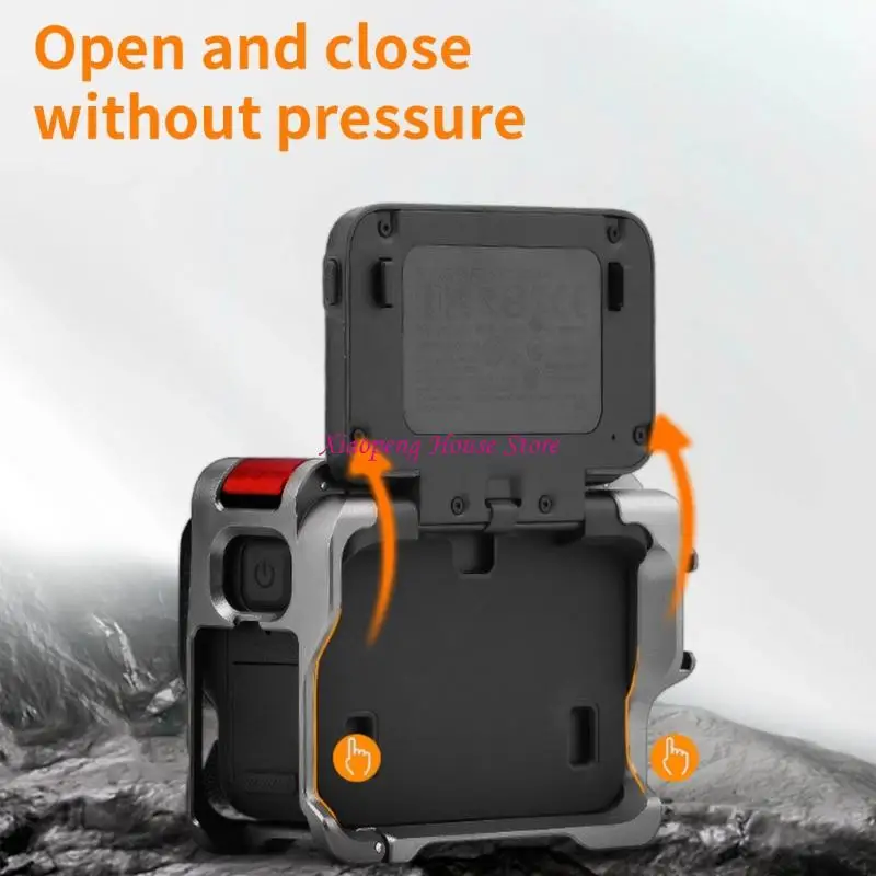 

Aluminum Alloy Camera Cage Cold Shoe Mount Shockproof Foam Action Camera Protective Frame 77JC