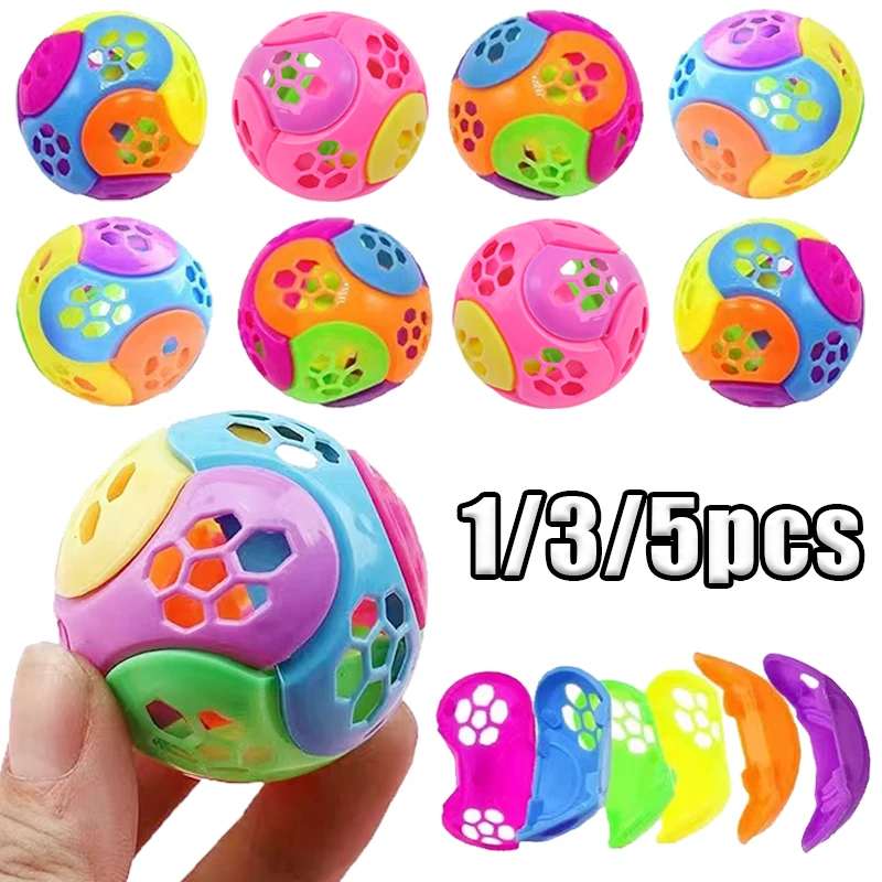 1/3/5pcs giocattoli a sfera assemblati in plastica colorata giocattoli educativi per bambini fai da te smontaggio palla giocattolo regali per l'asilo