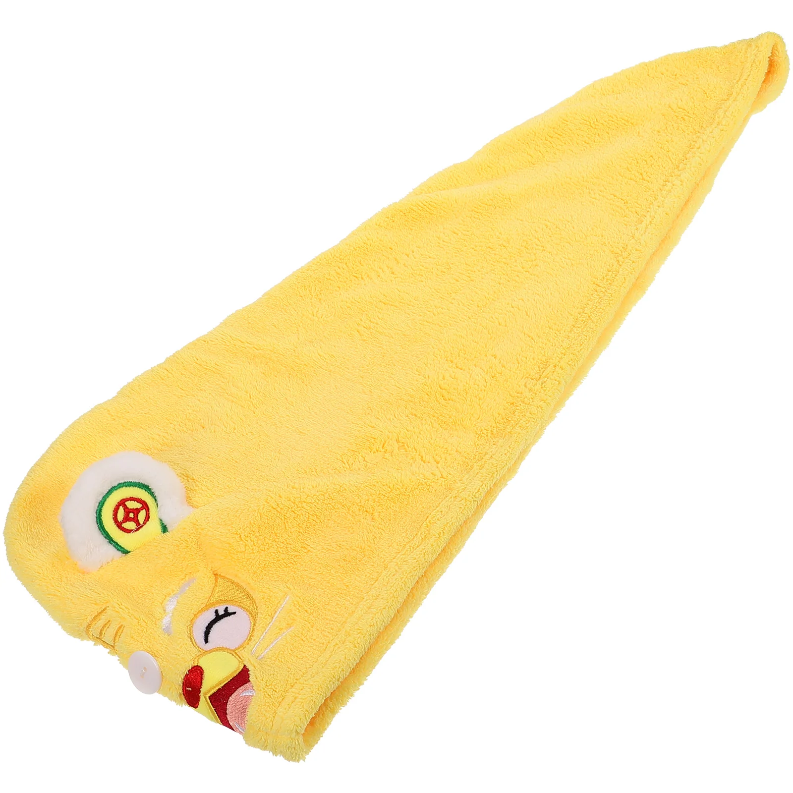 

Rapid Drying Hair Towel Wrap Cartoon Tiger Head Coral Fleece Bath Caps Women Yellow Soft Absorbent Dryer Hats Travel Spa Salon