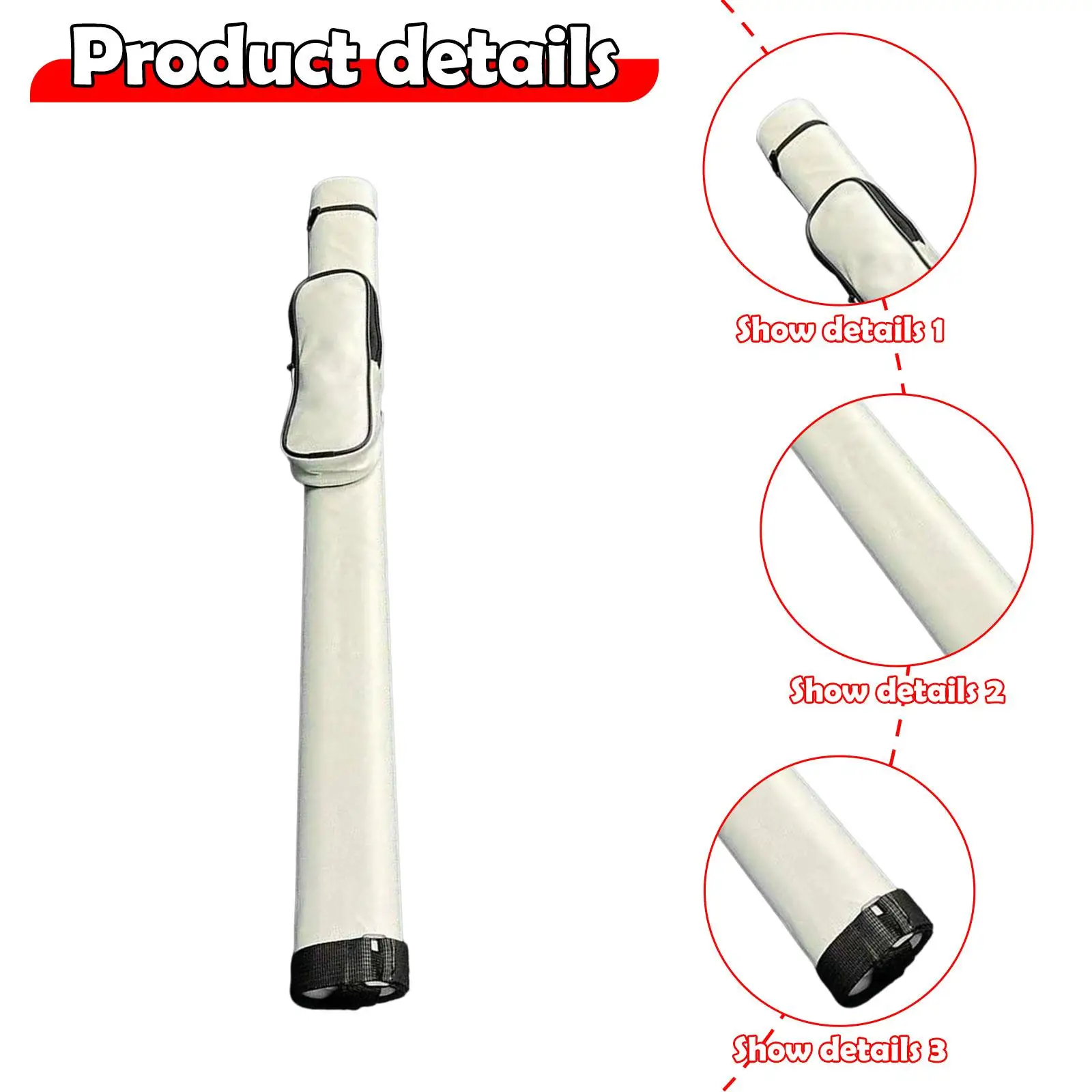 علبة قضيب حمام السباحة، مقاومة للغبار، مقاومة للصدمات، صندوق حماية لـ 1/2 بلياردو، يحمل 1 #5