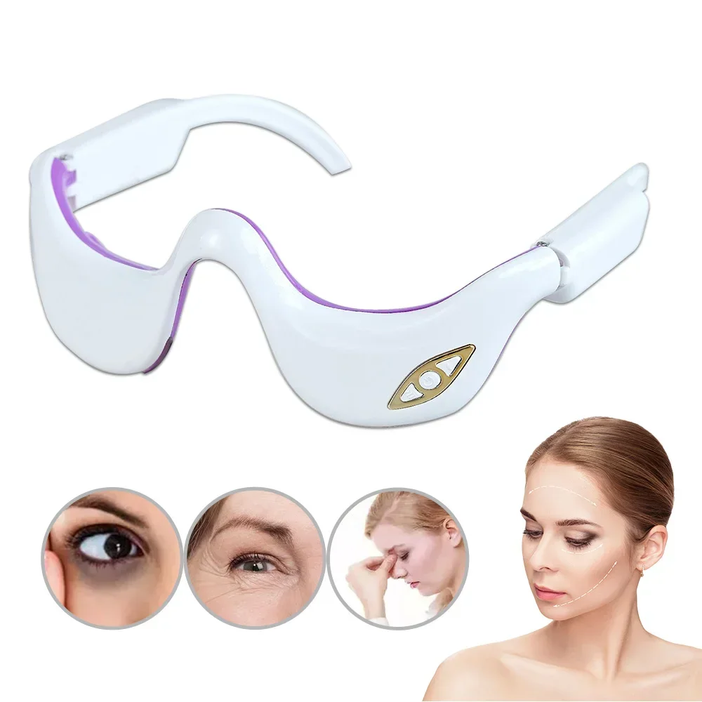 Dispositivo EMS de microcorriente para el cuidado de las arrugas de los ojos, masajeador ocular para aliviar la fatiga, máquina de belleza, Reduce las ojeras, hinchazón de las líneas de los ojos