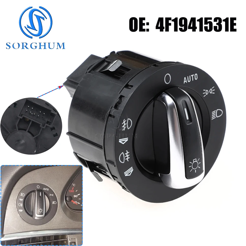 

SORGHUM переключатель фар управления противотуманными фарами 4F1941531E для Audi A6 S6 C6 RS6 Allroad Q7 4FD941531A 4F1941531D