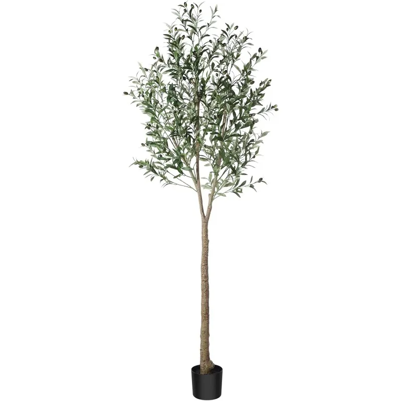 Artificial Olive Tree Plant 83 Inch (7 Feet) Fake Simulation Plant Silk Tree, 1 Pack