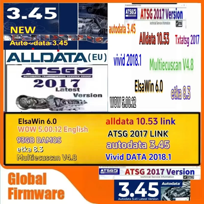 

Популярное программное обеспечение Alldata 10,53 гг. Autodata 3,45 Multiecuscan V4.8 Delphis 2017 R3 ATSG Vivid 2018 ElsaWin 6,0 WOW 5.00.12 etka 8,3