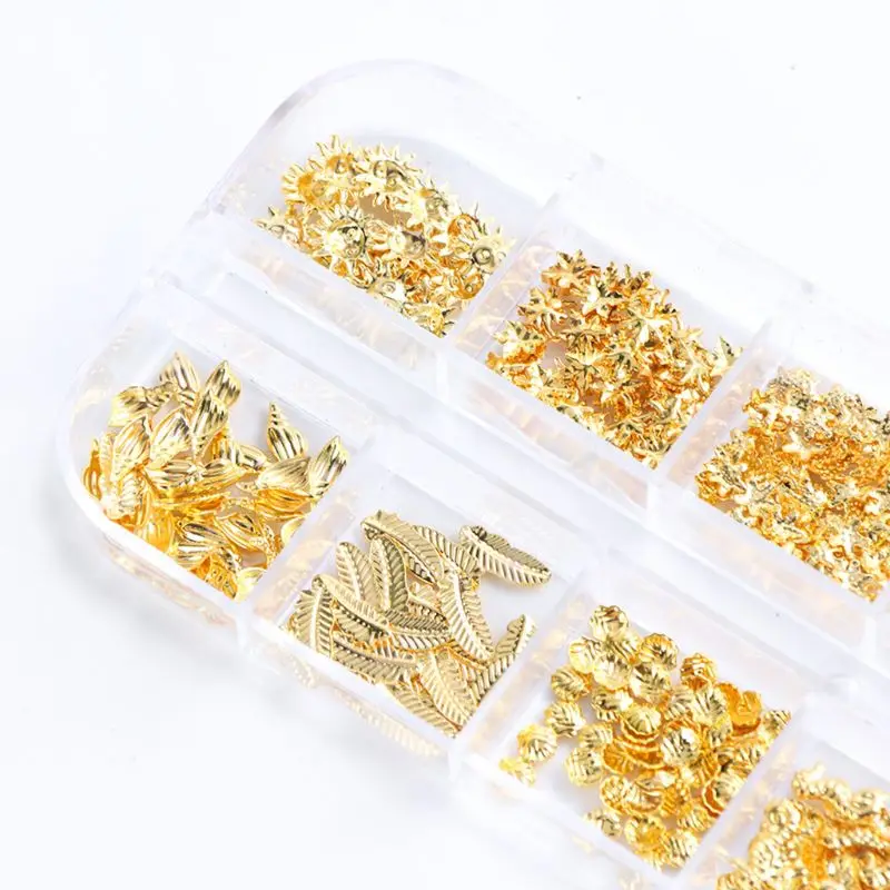 12 Grids/Box Mixed Small Star for Shell for Sun Glitter Golden Ocean Metal Art Drop Shipping