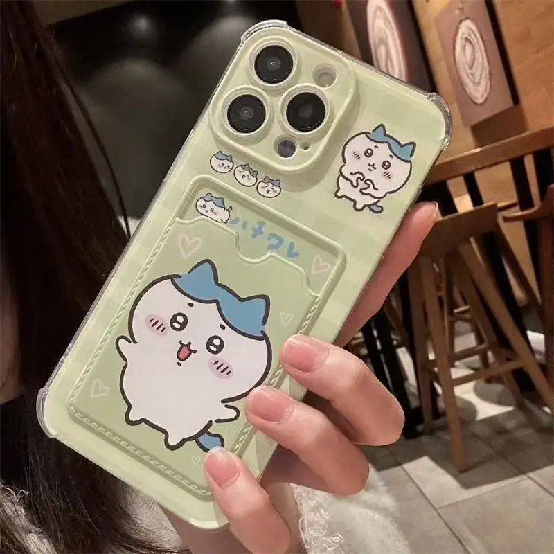 

Photo Card Case IPhone Case for IPhone 16 Pro Max 15 14 Plus Cartoon Chiikawa Case Apple 13 12 11 Pro Shockproof Phone Cover