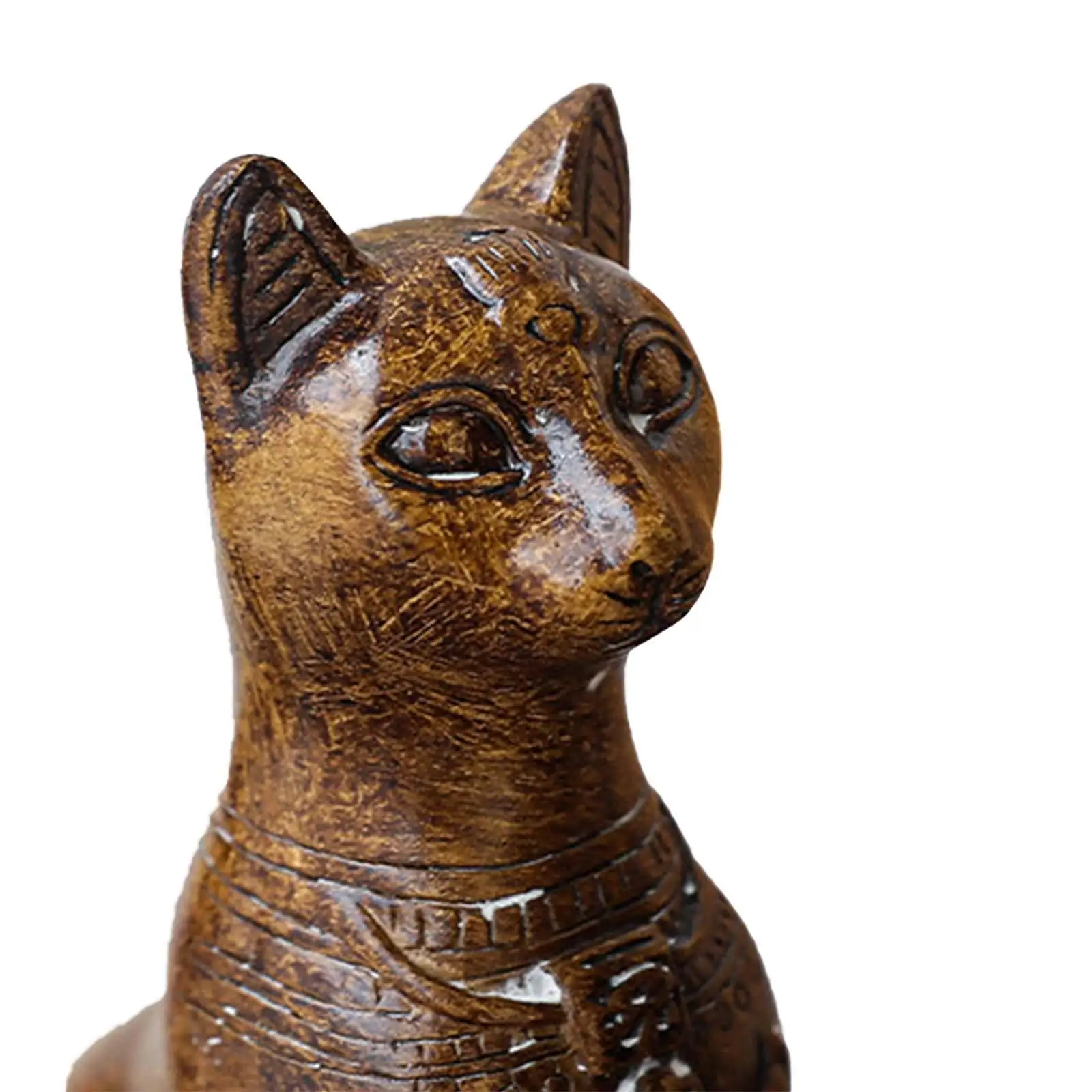 2Pcs Egyptian Cat Statues Bookends Vintage Book Shelf Holders Book Supports for Bookshelf Bar Office Bedroom Home Decoration