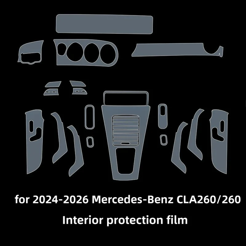 For 24-26 Mercedes-Benz CLA260/200 interior film body sticker special modification transparent screen protective film