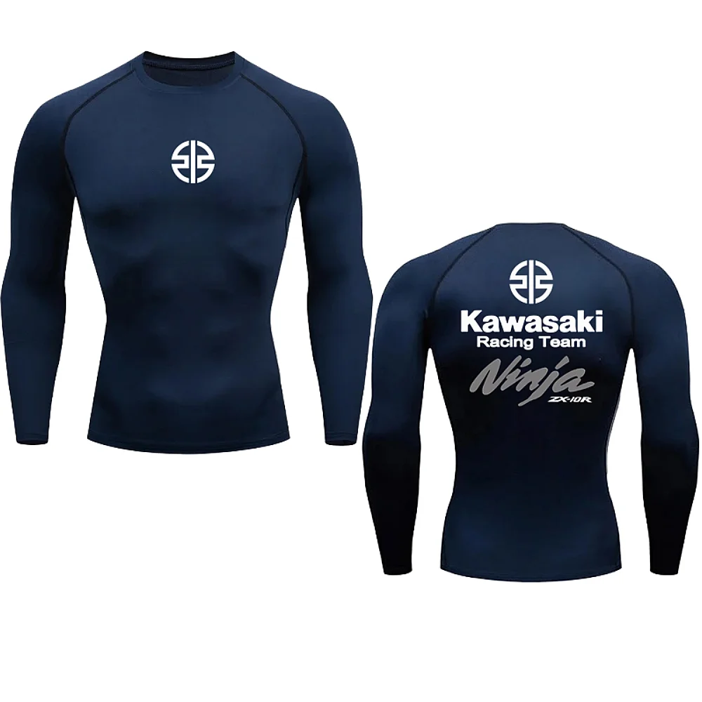 

Sunscreen sports double-sided running T-shirt men's fitness UV resistant long sleeved tight fitting shirt gym training clothes