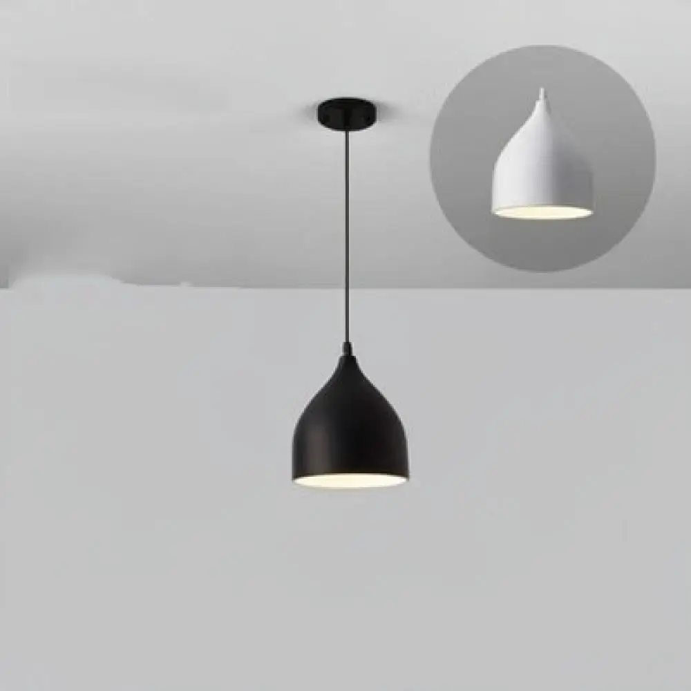 Contemporary Hanging Pendant Lamp Minimalist Iron Light Fixture Elegant Decorative Lighting For Kitchen Bar Counter