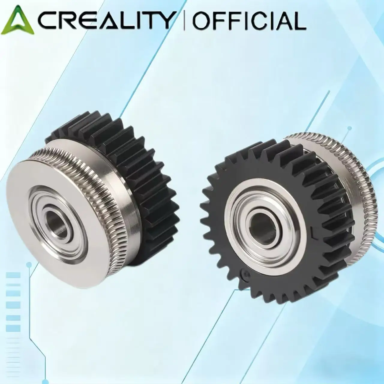 Creality Official K2/K2 Pro/K2 Plus مجموعة تروس البثق ملحقات الطابعة ثلاثية الأبعاد، 2 قطعة ترس البثق للطابعة ثلاثية الأبعاد K2 Plus