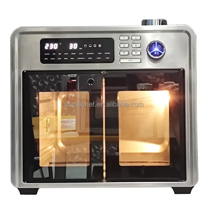 Freidora de Aire Digital Eléctrica de Acero Inoxidable sin Aceite, Horno Tostador, 12L 14L 18L 20L 23L 25L 28L 30L