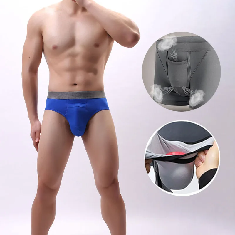 

Prolong Sex Time Improve Briefs Men Breathable Underwear Penis Pouch Open Hole Boxer Sexy Comfortable Soft Underpant Lingerie