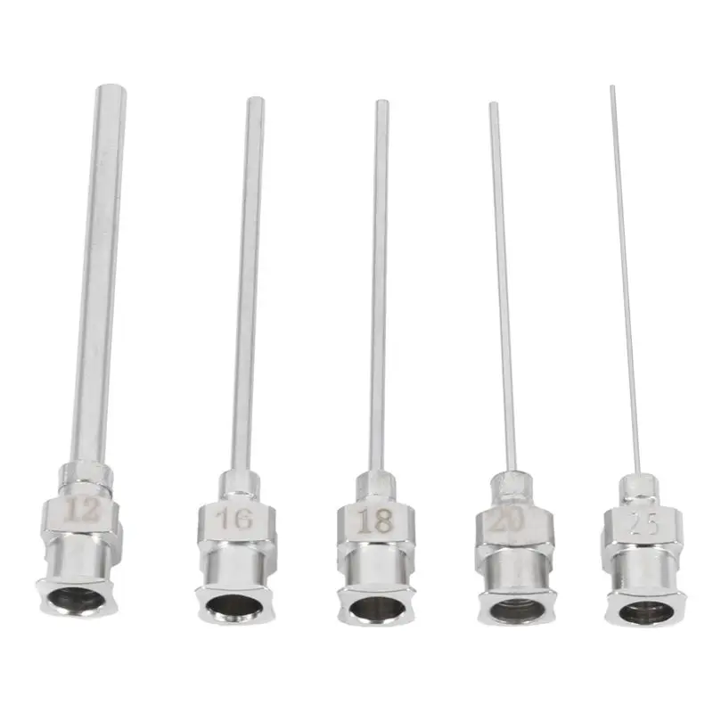 25Pcs Gauge Blunt Stainless Dispensing Syringe Needle Tip 12/16/18/20/25/38G