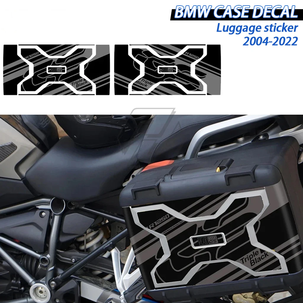 

Для мотоцикла BMW R1250GS 2013-2020 гг., тройной черный боковой ящик для багажа, комплект наклеек из ПВХ
