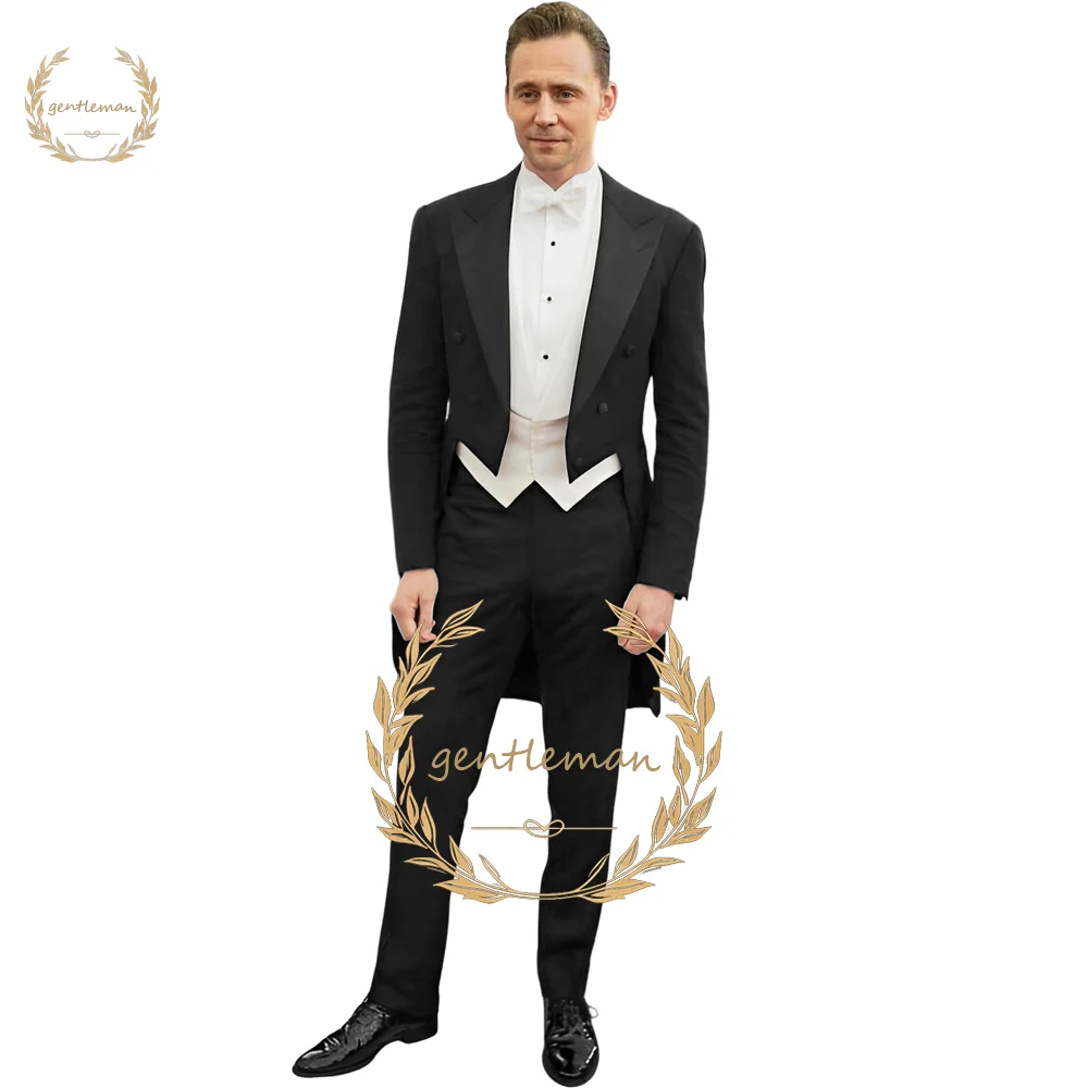 

Men's Elegant 3-Piece Suit, Custom-Made, Wedding, Dinner, Dance, Celebration, Fashion, Jacket, Vest, Trousers