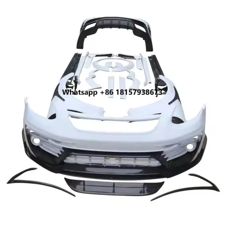 New for Porsche 971 for Panamera Car Front Lip Full Refit Set Including Front Bumper Durable Carbon Fiber Material