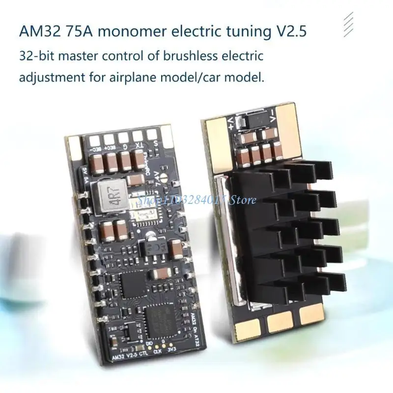R6FF Brushless AM32 ESC V2.5 85A Transient Current 2-7S Input for Drones & Remote Model Aircraft with 32-bit Control