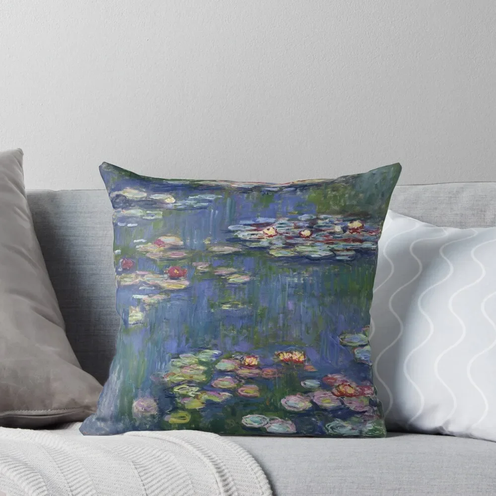 

Claude Monet - Water Lilies Throw Pillow Couch Pillows Cushions For Sofa Sofa Pillow Cover Pillow