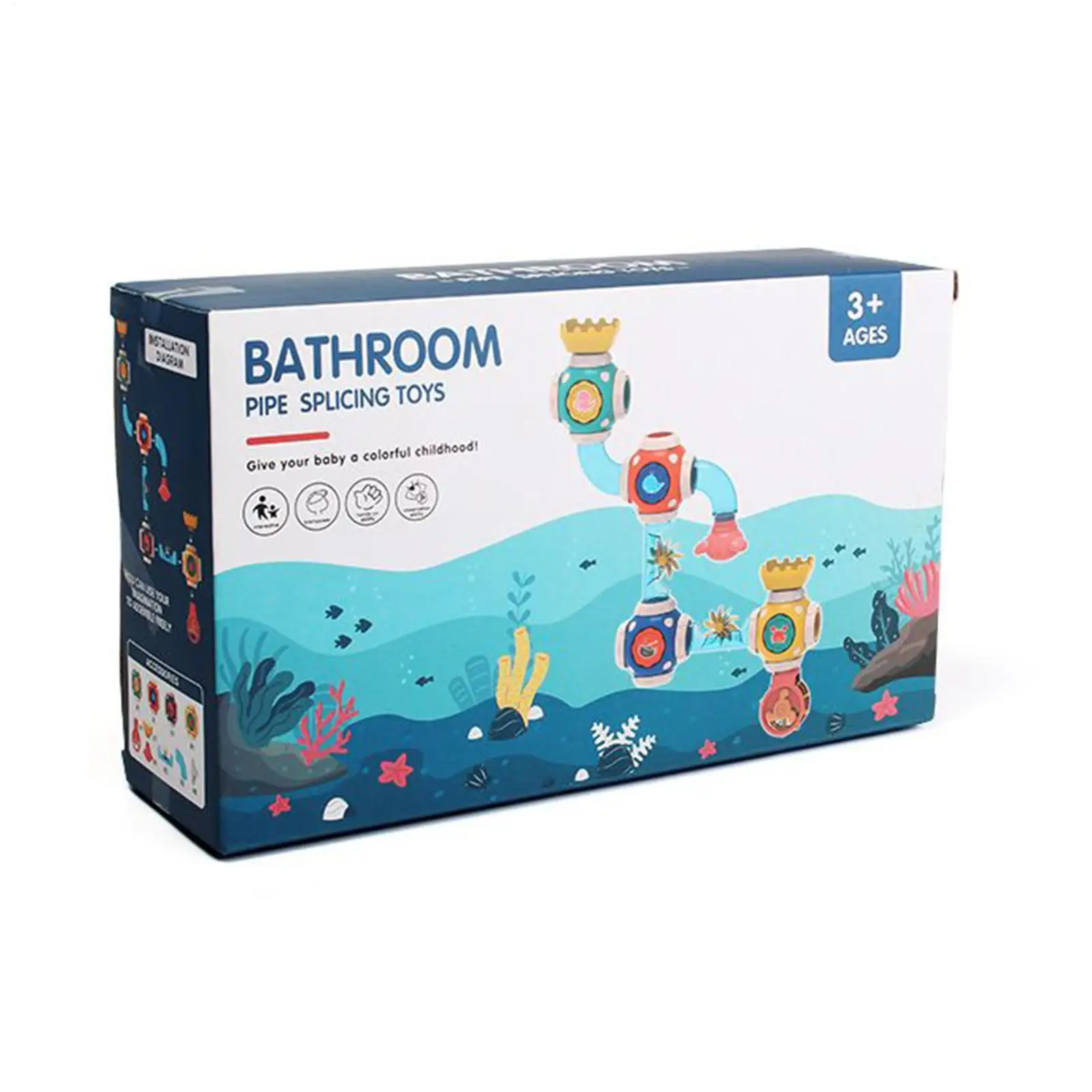 

Toddler Bath Toys Water Pipe Splicing Toy For Bath For Boys Girls Ages 3 Preschoolers Nursery Swimming Pool Daycare Centers