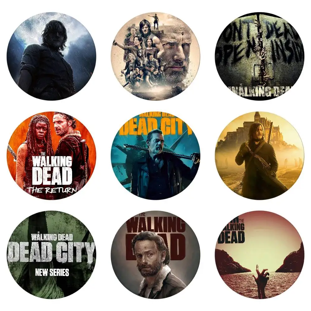 Pin de botón suave personalizable de la serie The Walking Dead para mujer, joyería creativa, insignia divertida, sombrero de amante de dibujos animados S