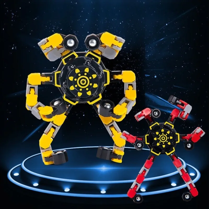 Fidget Spinners déformés, chaîne gyroscopique lumineuse, jouets pour enfants, anti-Stress, jouets de décompression, jouets sensoriels anti-Stress