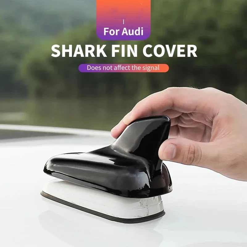 

For Audi A4 B9 A5 Q2 Q3 Q5L Auto Accessories ABS Carbon Fiber Black Car Roof Shark Fin Antenna Cover Trim
