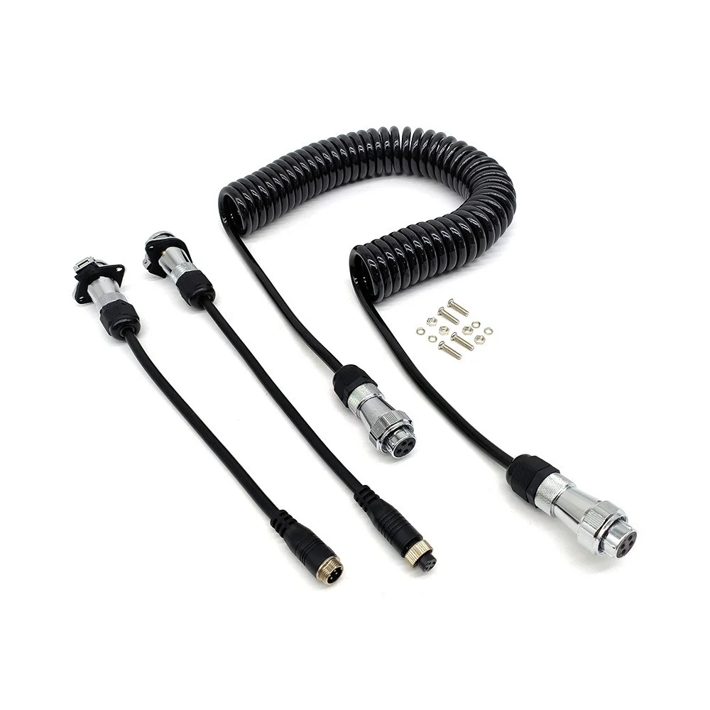 Heavy Duty Trailer Cable Suzy Coil 4PIN Wire Connectors for Caravan Reverse Camera