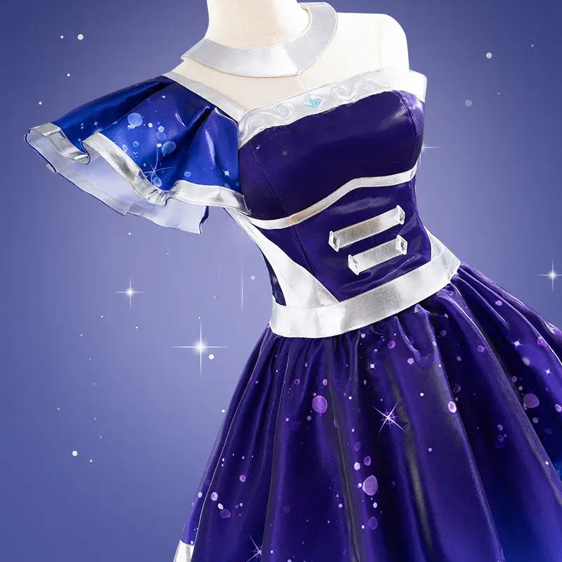 

Костюм для косплея Aikatsu Kirya Aoi Amakawa, полный комплект, аниме-наряд для Хэллоуина, Рождества, ролевых игр, женский костюм HCos
