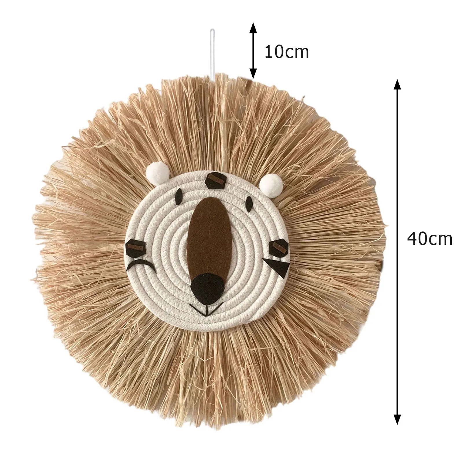 Straw Wall Hanging Decor Rattan Tapestry for Home Children Room Ornament