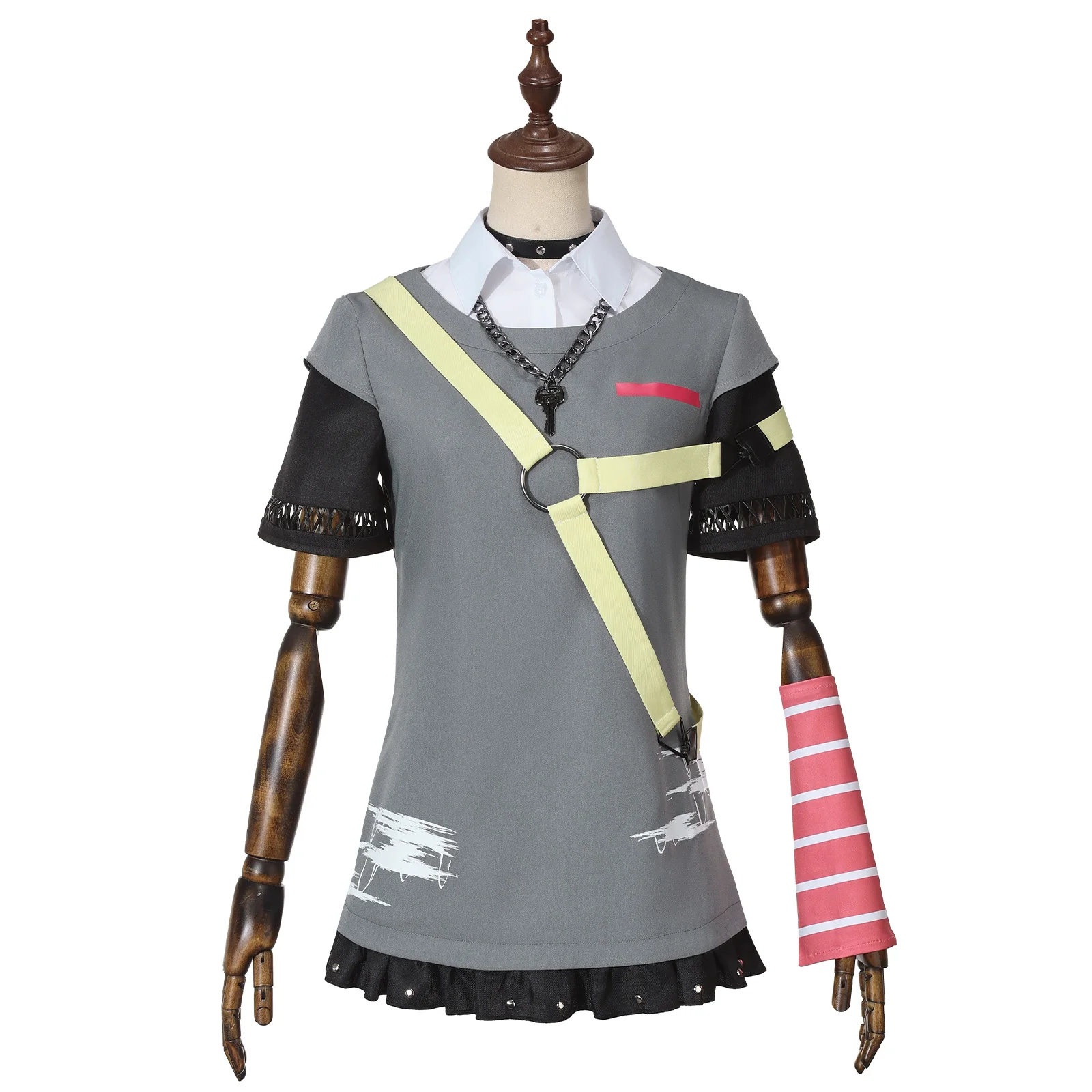 AwwwCos Anime Shinomiya Nezuki Cosplay Costume Women Uniform Accessories Full Set Shirt Socks Headwear Necklace Halloween Party